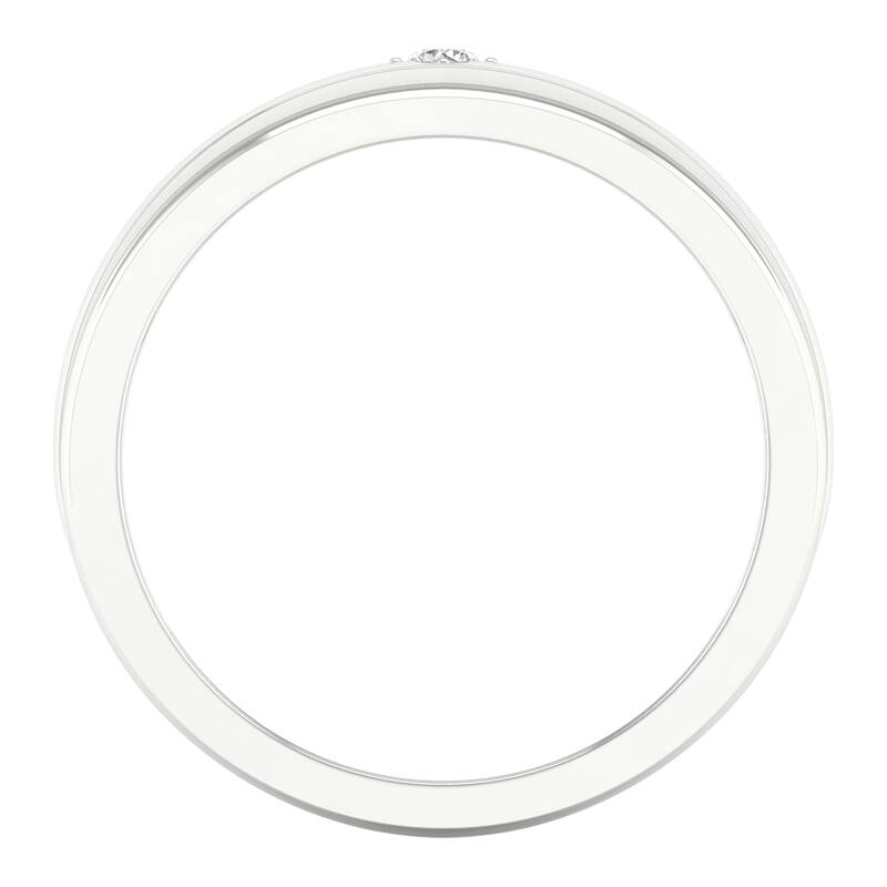 1/20ct TDW Diamond Wedding Band in 10K Gold for Men