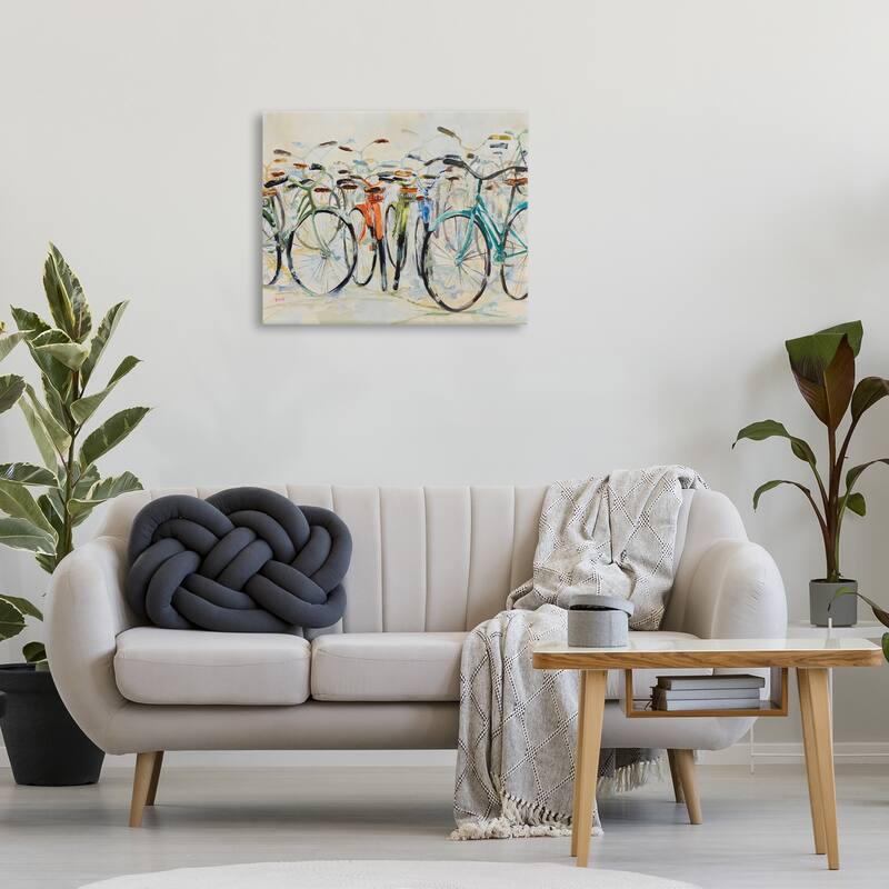 Stupell Abstract Expressive Bicycles Canvas Wall Art Design By Dusza