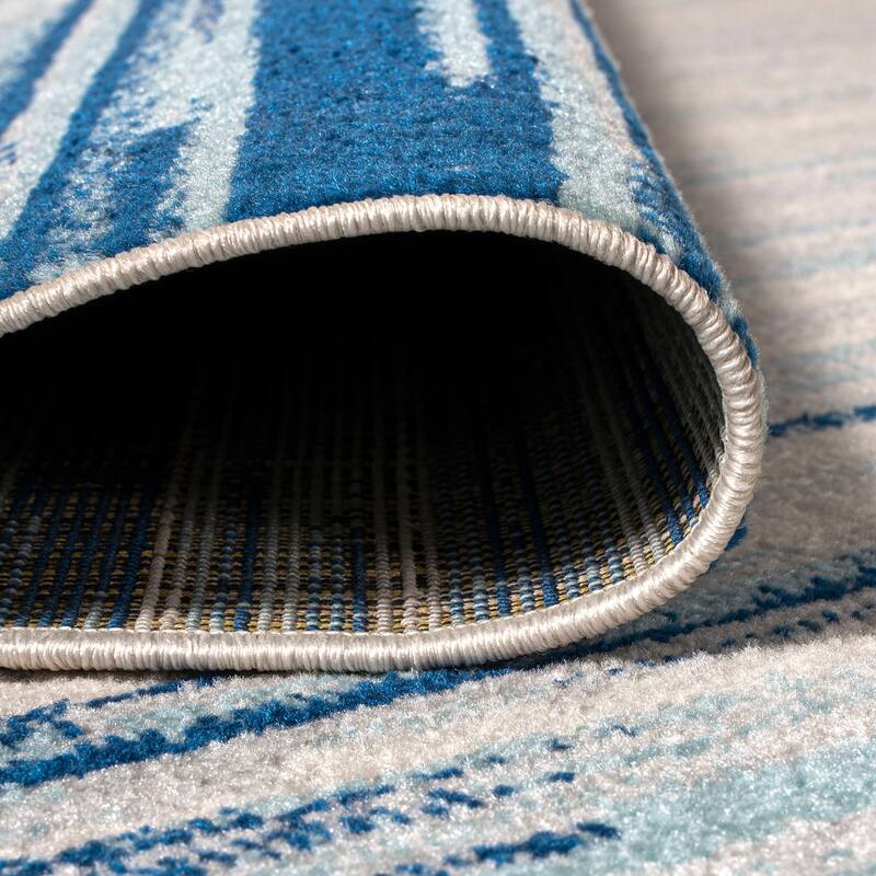 JONATHAN Y Shore Modern Half-Stripe Area Rug