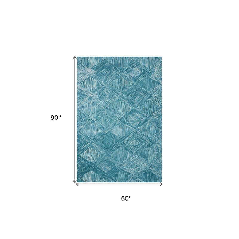 Ciyey Power Loomed Geometric Modern Soft Area Rug By HomeRoots - 90' X '60' X '0.5