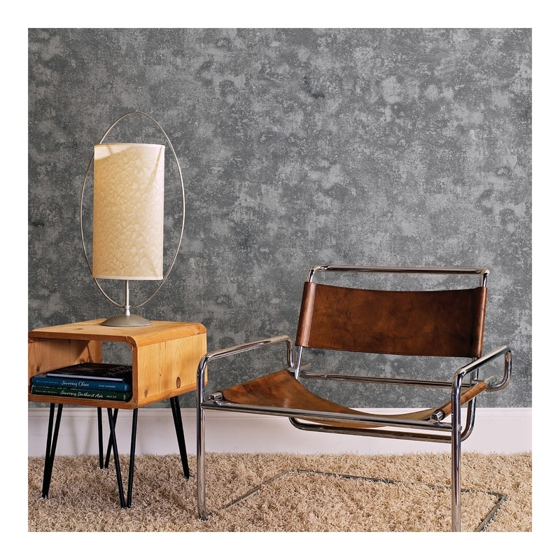 Brewster Drizzle Pewter Speckle Wallpaper - 27.5 x 396 x 0.025