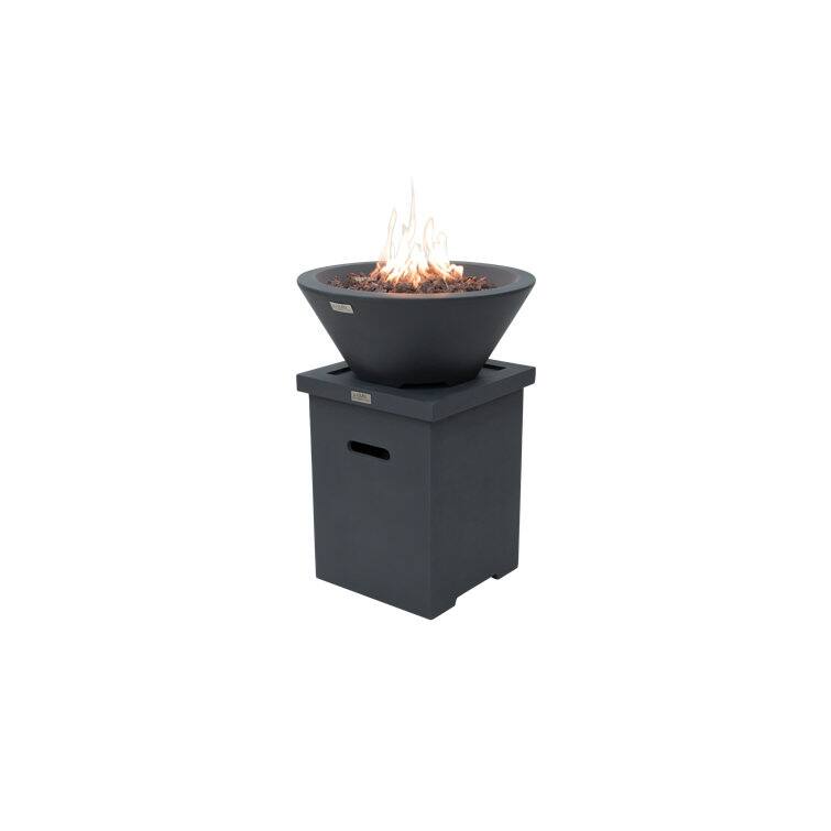 Portland 27" Round Fire Bowl w/ Pedestal Stand