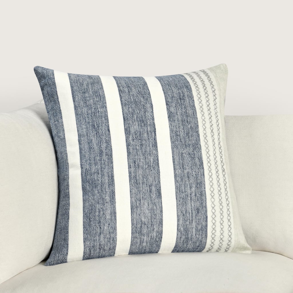 Villa by Classic Home Cherry 22" Belgian Linen Blend Throw Pillow