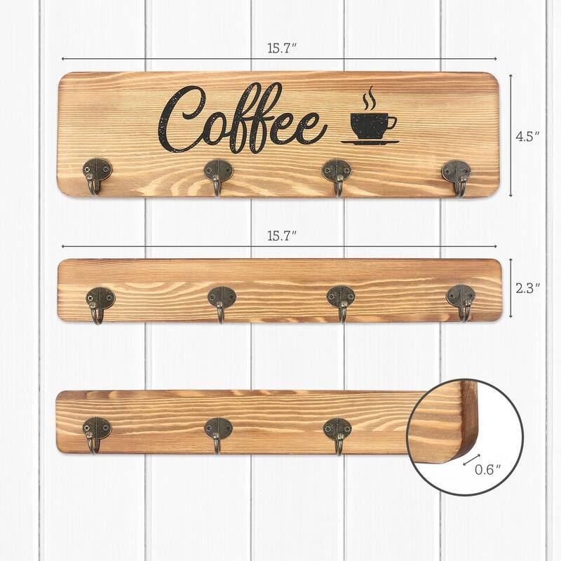 UnderShelf Mug Holder Rack with 12 Hooks On Sale Bed Bath & Beyond