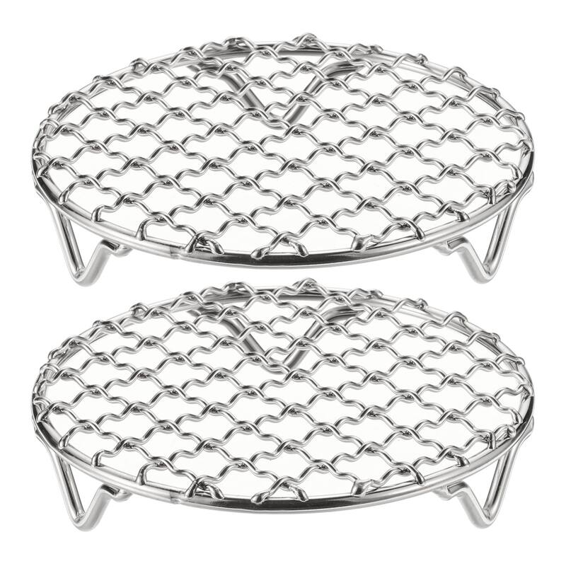 2pcs Round Cooking Rack 4.7" 201 Stainless Steel Barbecue Grill with 20mm Legs - 4.7 Inch