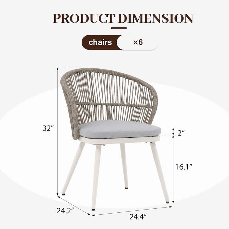 Outdoor Patio Dining Set Chairs and Extendable Table