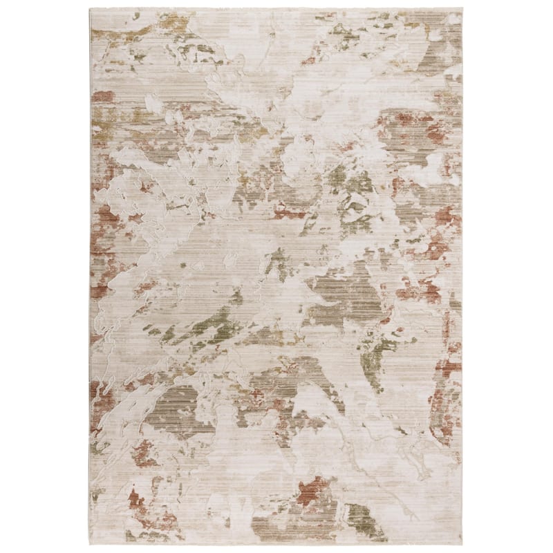 Alora Decor Poppy Transitional Ivory Polyester/Polypropylene Area Rug