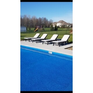 POLYWOOD® Nautical Outdoor Chaise Lounge, Stackable