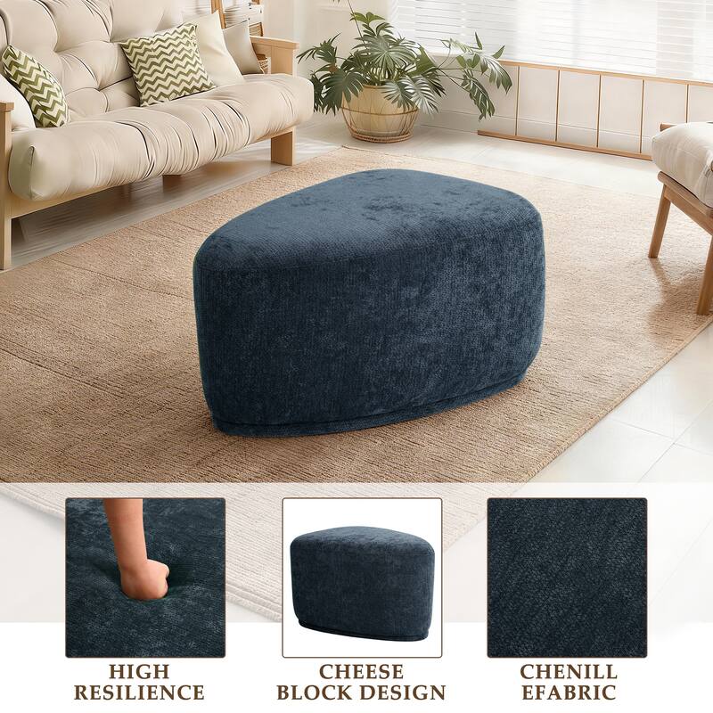 Modern Triangular Upholstered Accent Ottoman