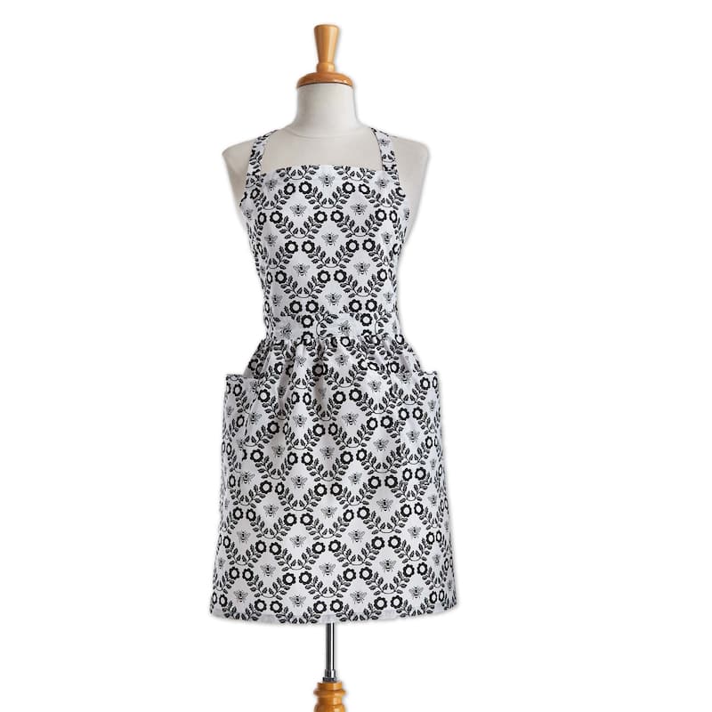 Bee Cooking Baking Apron Cotton Machine Wash, One Size Fits Most