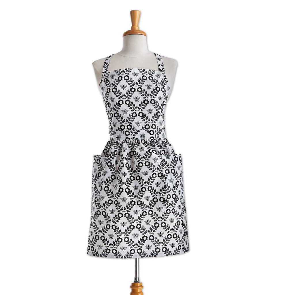 Bee Cooking Baking Apron Cotton Machine Wash, One Size Fits Most