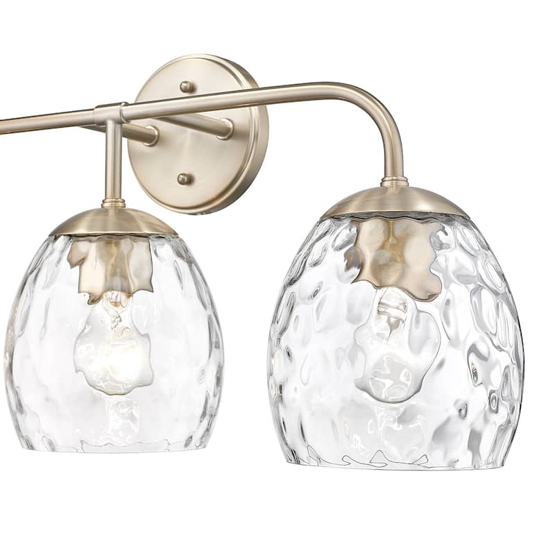 Millennium Lighting Gallos Vanity Light with Clear Thumbprint Glass Shades