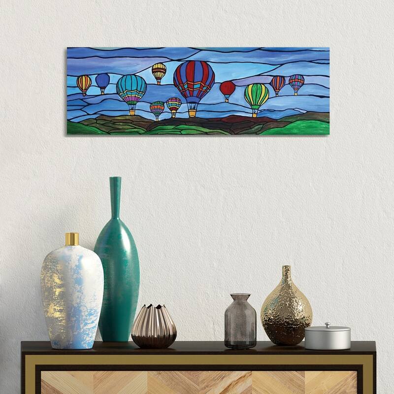 iCanvas "Hot Air Balloon Race" by Rachel Olynuk Canvas Print - 12x36x1.5