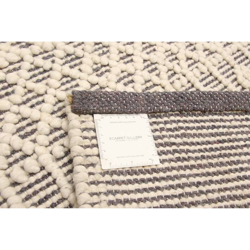 ECARPETGALLERY Braid weave Sienna Cream Wool Rug - 5'2 x 8'0