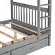 preview thumbnail 40 of 47, Full-Over-Full Bunk Bed with Ladders and Two Storage Drawers