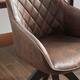 Art Leon Classical Swivel Office Accent Chair with Wood Legs