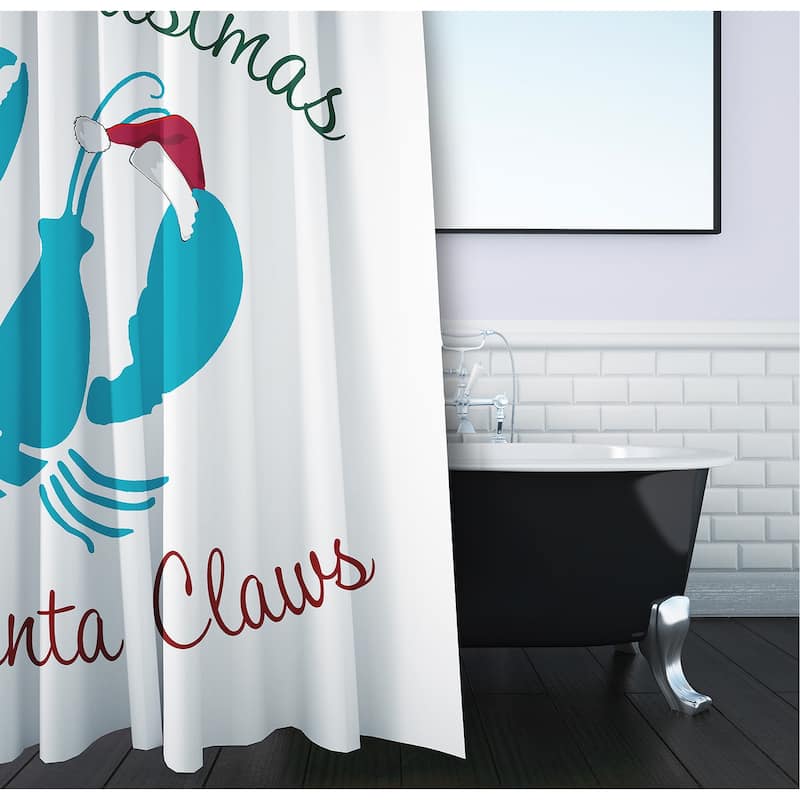 Santa Claws Lobster Shower Curtain