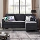 preview thumbnail 27 of 46, Futzca Modern L-shaped Convertible Sectional Sofa w/ Reversible Chaise Black