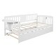 preview thumbnail 21 of 72, Elegant Design Daybed with Trundle Bed, Wooden Sofa Bed for Bedroom Living Room, Wood Platform Bed Frame for Kids Teens Guests