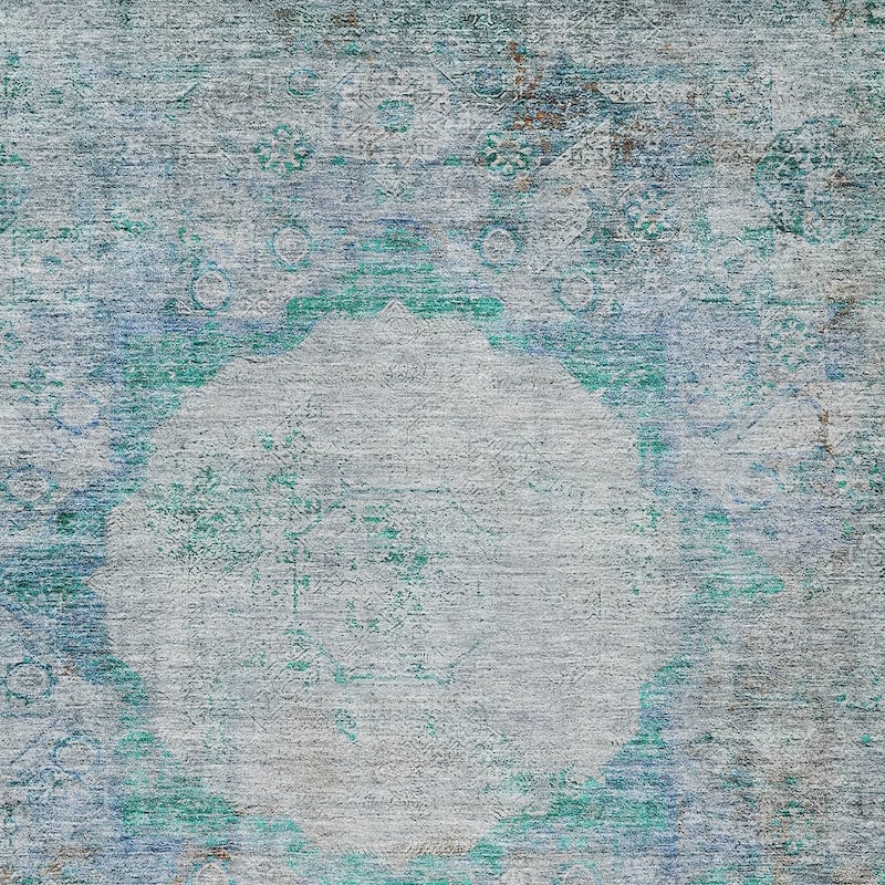 HomeRoots Oriental Traditional Rectangle Outdoor Rug