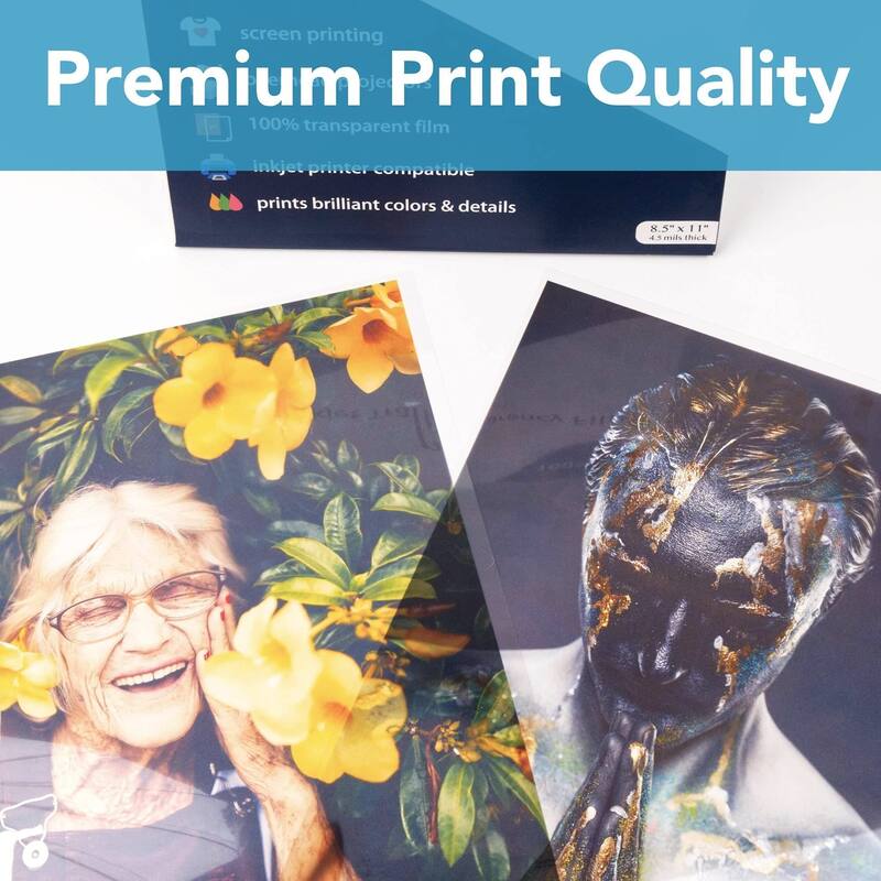 Paper Junkie Inkjet Transparency Paper for Printers (8.5x11 Inches) - 30 Sheets