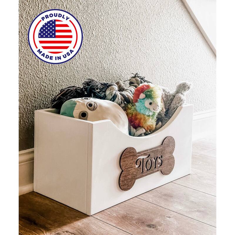 White Pet Toy Storage Box On Sale Bed Bath & Beyond 38316866