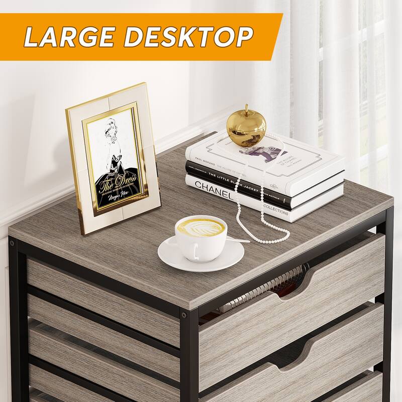 5-Drawer Chest & Wood 7 Drawer Storage Dresser Cabinet