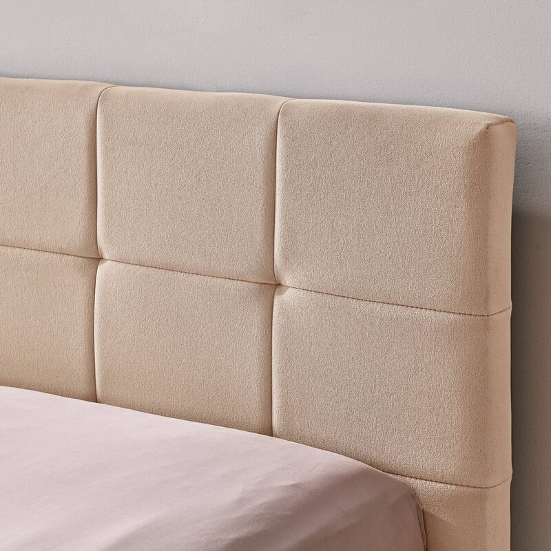 L-shaped Velvet Upholstered Daybed Tufted Sofa Bed with Soft Backrest Armrests - and Optional Corner Storage Day Bed