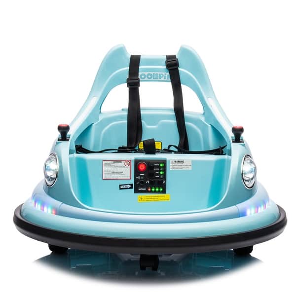 slide 2 of 36, Ultimate Safety and Control: Kids' Car with Omni-directional Wheels and 5-Point Harness Blue
