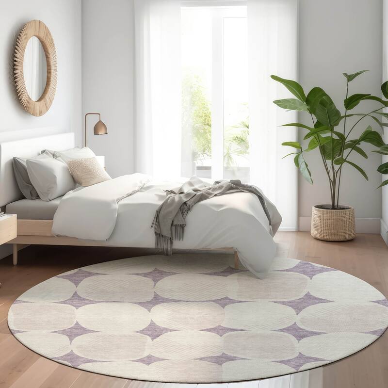 Machine Washable Indoor/ Outdoor Chantille Puffy Modern Rug