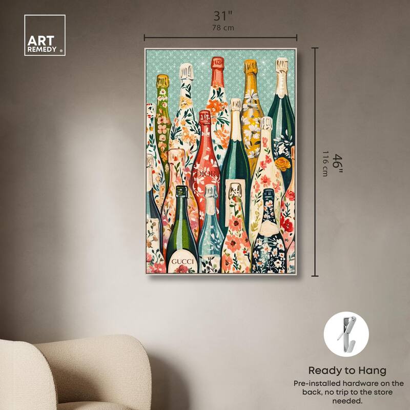 Floral Collection Bottles II Canvas by Art Remedy