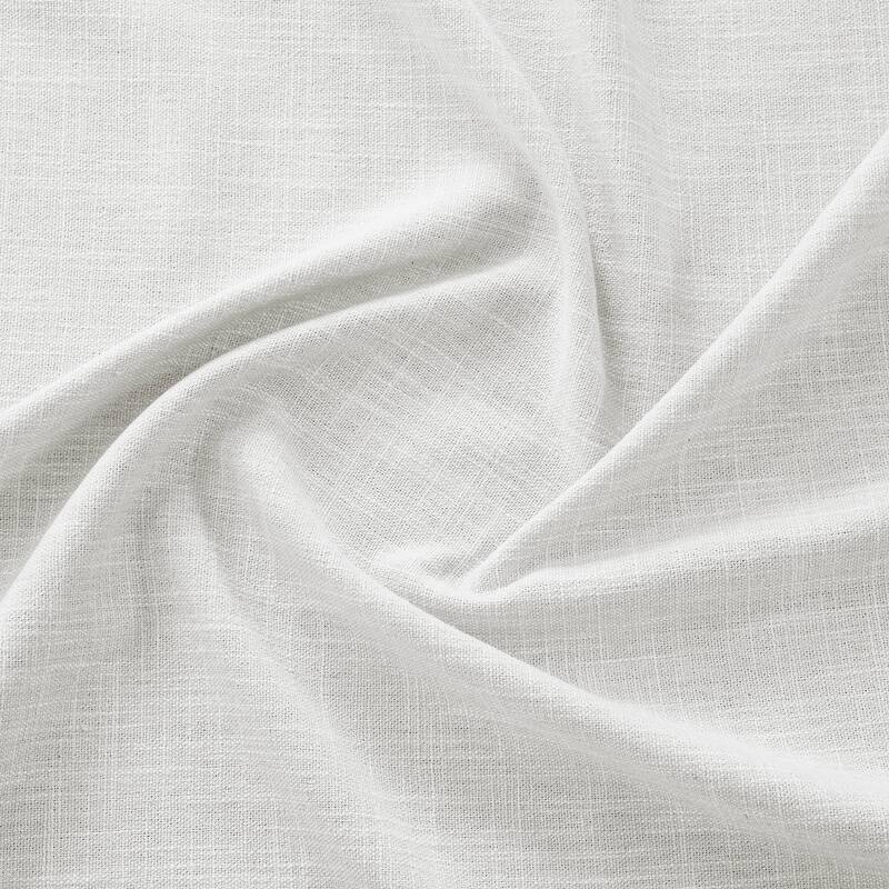 Exclusive Fabrics Basic Faux Linen Curtain Pair - 2 Panels - Light Filtering Window Curtains