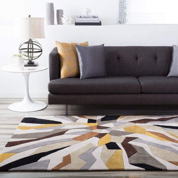 Shop Hand Tufted Barnes Contemporary Abstract Area Rug Overstock