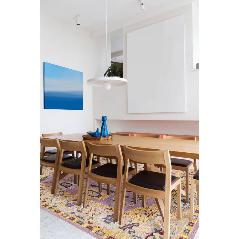 ECARPETGALLERY Hand-knotted Modern Oushak Violet Wool Rug - 8'0 x 10'0