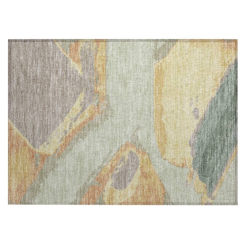 Machine Washable Indoor/ Outdoor Modern Cheney Chantille Rug