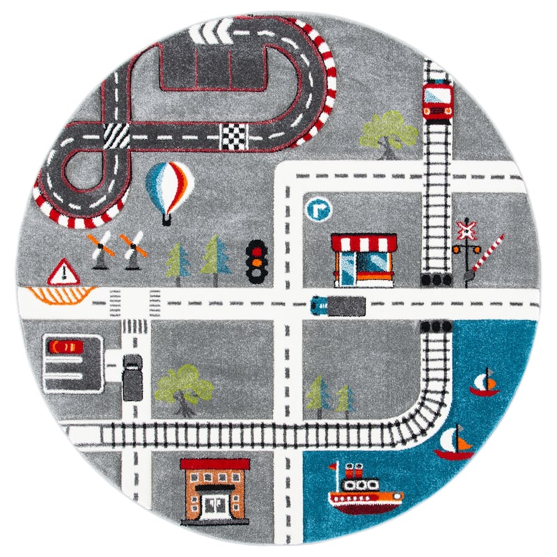SAFAVIEH Carousel Kids Koika Neighborhood Road Rug