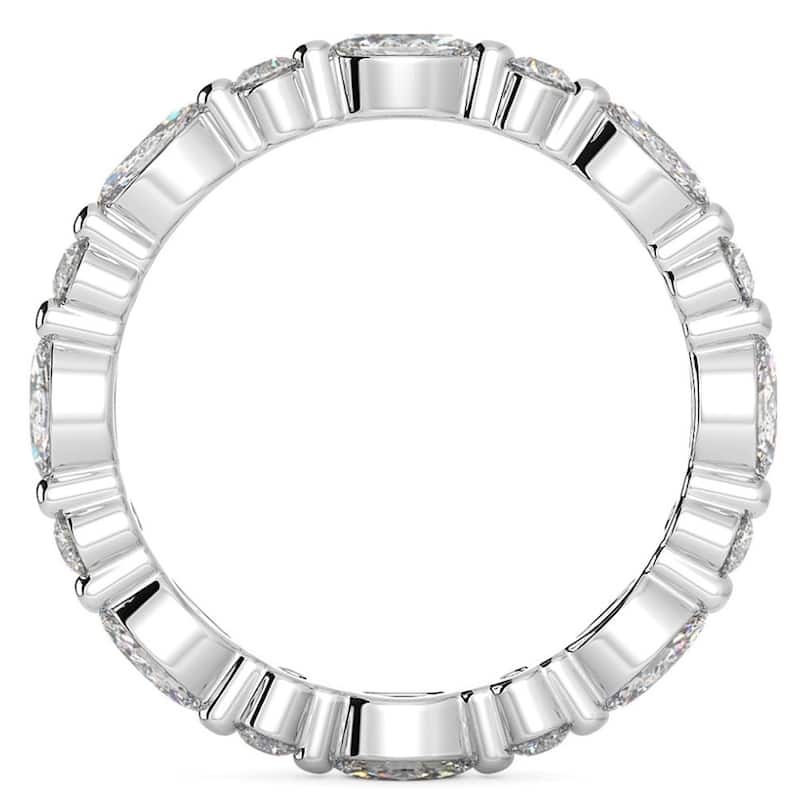 1Ct Marquise & Round Diamond Eternity Wedding Stackable Ring Gold Lab Grown