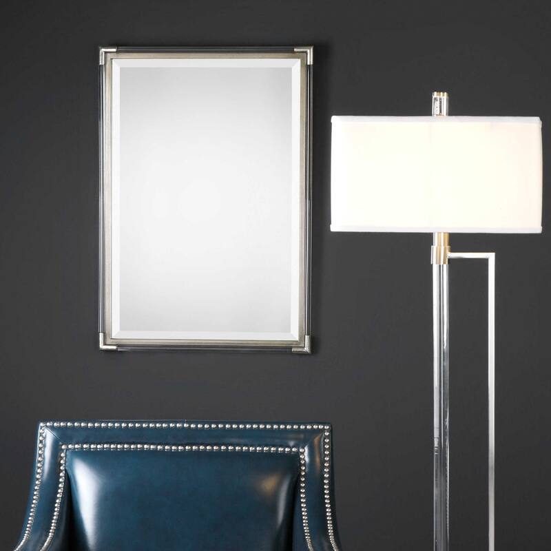33" Clear Acrylic Rods Silver Mirror