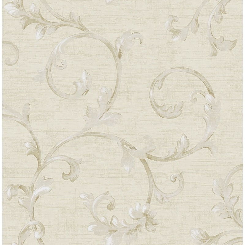Seabrook Design Rhea Scrolls Unpasted Wallpaper