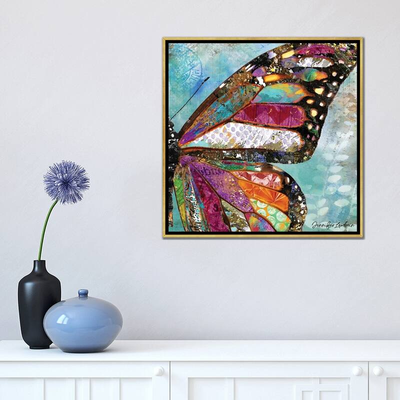 iCanvas "Woodland Dream Butterfly Wing 24x24" by Jennifer Lambein Framed Canvas Print