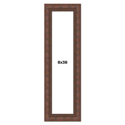 8x38 Frame Pewter Solid Wood Picture Frame Width 1.625 Inches | Interior Frame Depth 0.6875 Inches