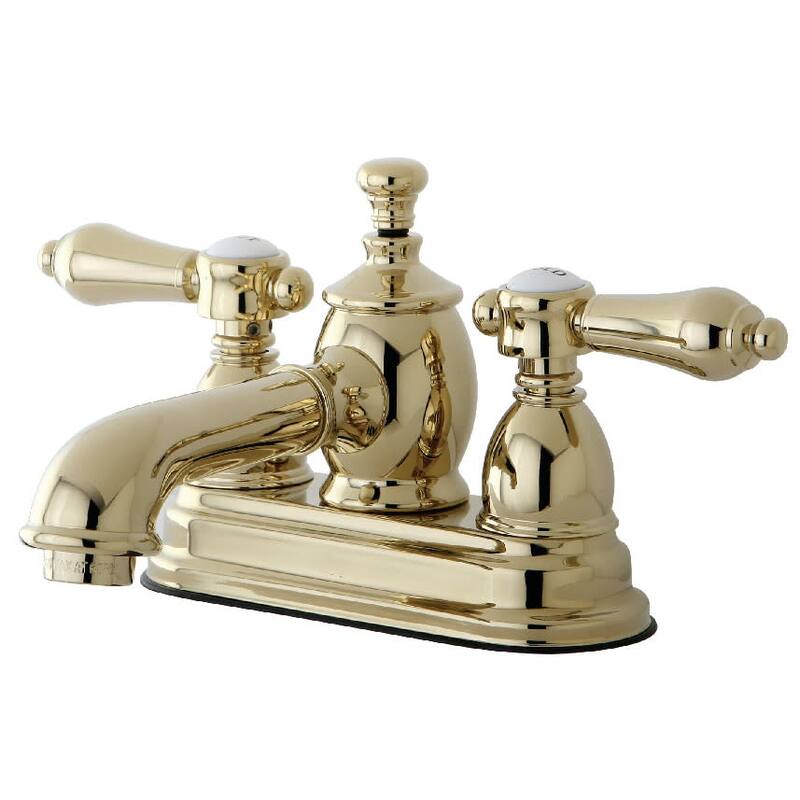 Kingston Brass Heirloom 1.2 GPM Centerset Bathroom Faucet with Pop-Up - Polished Brass