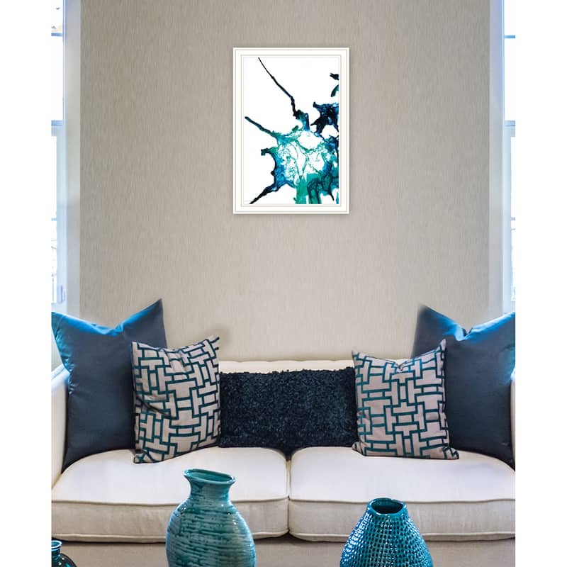 TrendyDecor4U Coastal "Ocean Living 2" Framed Print Wall Art