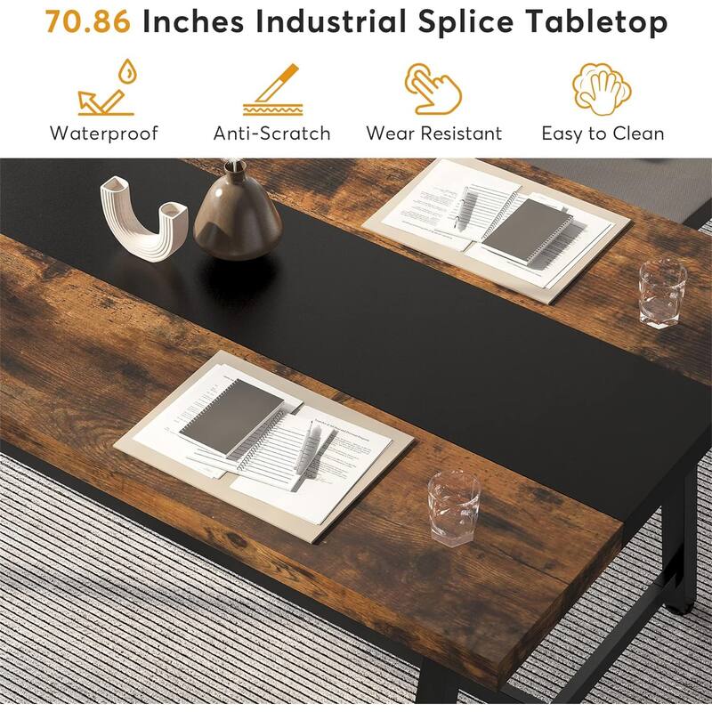 70.87" Modern Rectangular Conference Table for 6-8 People