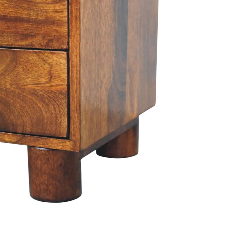 Artisan Furniture Solid Wood Tula 2 Drawer Chestnut Nightstand, Brown with 2 Drawers - N/A