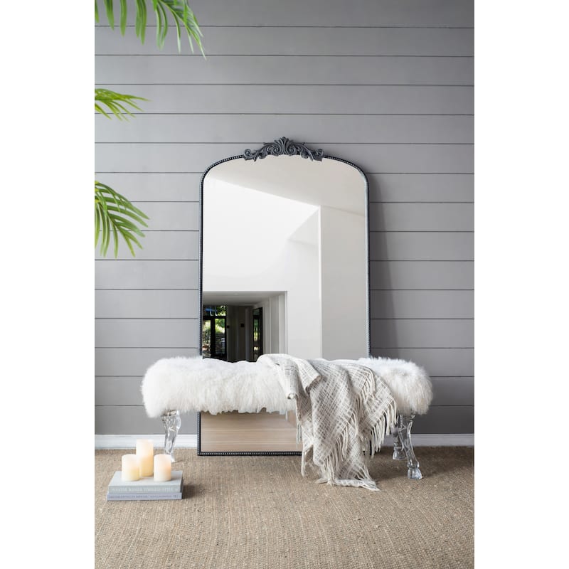 Classic Antique Arched Mirror Hanging or Leaning Against Wall