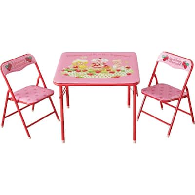 Strawberry Shortcake 3 Piece Kids Activity Table and Chair Set