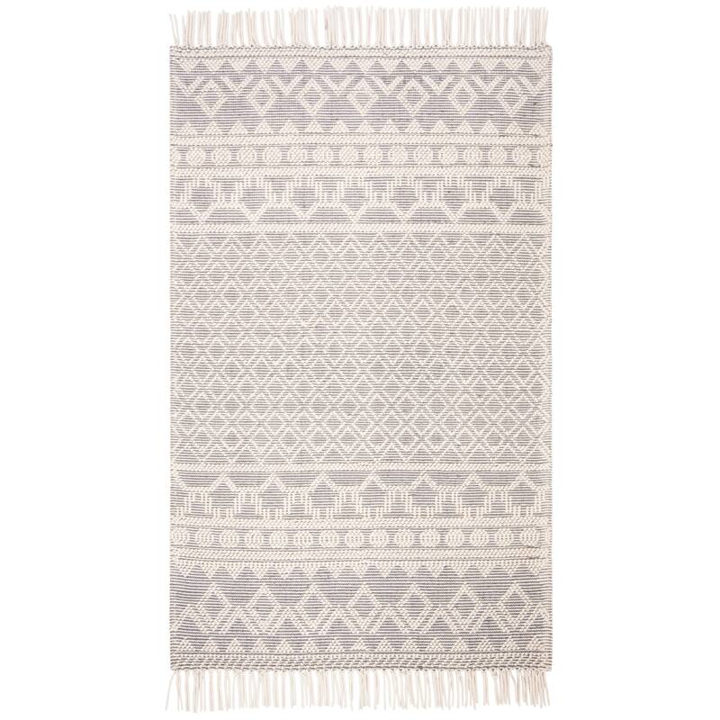 SAFAVIEH, Handmade Natura Vasilka Stripe Wool Rug