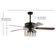 preview thumbnail 11 of 11, JONATHAN Y Edith 52" 3-Light Industrial Metal/Wood LED Ceiling Fan With Remote, Forged Black
