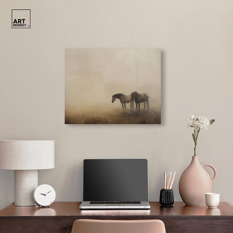 Equine Duo Canvas by Art Remedy, Gallery Wrapped